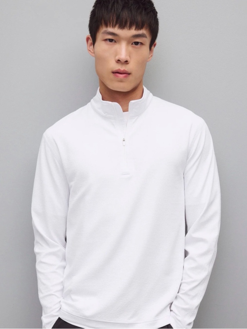Reigning Champ White Quarter-Zip Sweatshirt